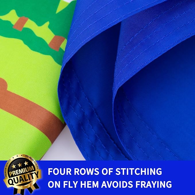 XIFAN Premium Montana State Flag 3x5 ft Outdoor, Double Sided Embroidered Image, Heavy Duty 210D Nylon MT Flags, the Strongest Longest Lasting for Outside with Sewn Stripes/Brass Grommets