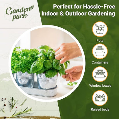 Grow Your Own Herbs Garden Kit - 12 Herb Seeds Variety Pack - Basil, Mint, Rosemary Seeds & More Packets in a Box with Growing Manual by Garden Pack