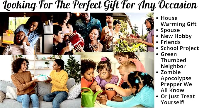 B&KM Farms 7,500+ Survival Seed Kit 5+ Year Supply. 50 Fruit & Vegetable Non-GMO Heirloom Seeds for Planting a Home Garden. (1, Small)