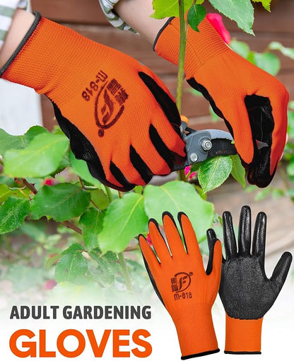 Honeydak 36 Pairs Gardening Gloves for Men Women Breathable Rubber Coated Garden Gloves