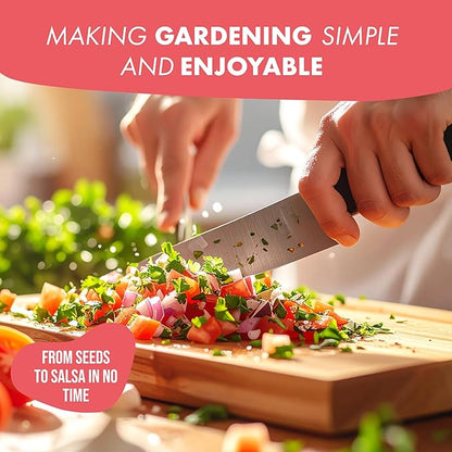 Garden Republic Salsa Grow Kit - Starter kit with Seeds, Soil, Planters & Shears