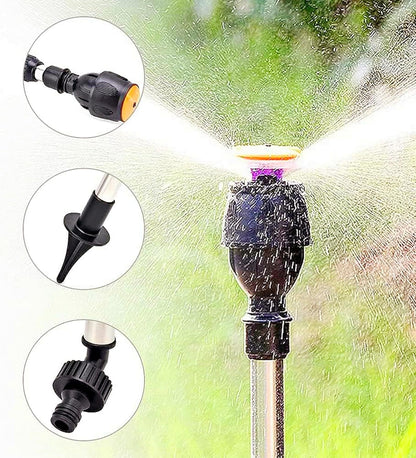 2023 New Rotating Tripod Sprinkler W/Tripod Rotation Water Spray, 360 Degree Automatic Rotating Sprinkler, Telescoping Tripod Automatic Rotating Sprinkler for Large Area Yard Garden Lawn (A Set)