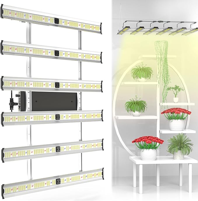 Grow Light FARMLITE LED Grow Lights for Indoor Plants Full Spectrum Growing Light Plant Hanging Growing Lamps Seedling Daisy Chain Dimmable Board 4x4ft Coverage (320watts)