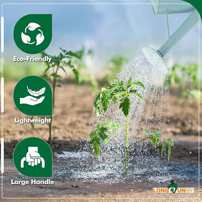 Galvanized Iron Watering Can for Indoor Plants, DIY Watering Cans for House Plant Garden Flower, Long Spout Water Can for Outdoor Watering Plants 7.57L 2 Gallon (Blue)