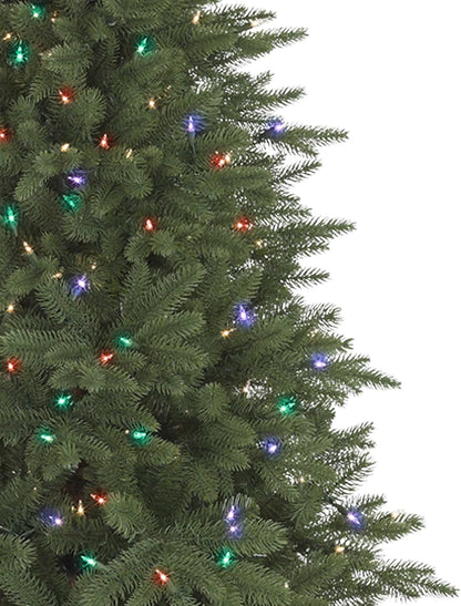 Treetopia Addison Spruce - Artificial Indoor Christmas Tree, Pre-lit with LED Candlelight Clear and Multi Colored Lights, 9ft