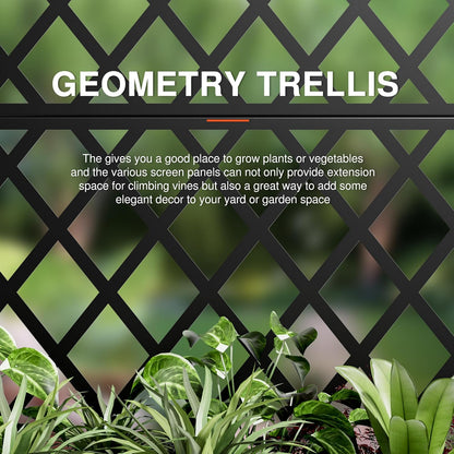 Casaphoria Metal Raised Garden Bed with Trellis and Wheels, 72"x35"x16" Planter Box for Climbing Plants, Vegetables & Vines, Features Drainage Holes and Privacy Screen (Black-Laurence)