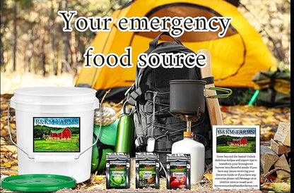 Survival Seed Vault: 50 Varieties, 50,000+ Non-GMO Heirloom Seeds - 5+ Year Supply in Secure Bucket + Growing Guide by B&KM Farms (1)