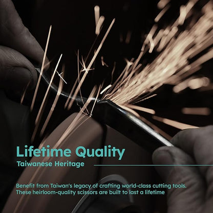 6" Professional Hair Scissors – Barber Shears Made with Premium VG10 Steel, Lightweight, Razor-Sharp, Handcrafted with Ergonomic Handle and Convex Blade, Also Great for Home Use | K9 Shears