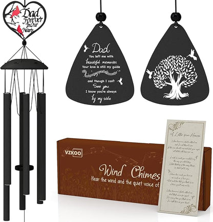 Memorial Gifts for Loss of Dad, 36" Sympathy Wind Chimes for Loss of Father, WindChimes in Memory of a Loved One, Dad, Remembrance/Condolence/Bereavement Gifts in Memory of Father