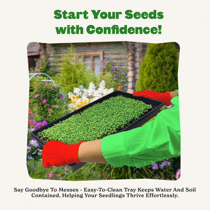 Epic Gardening Reusable Universal Bottom Tray - Epic 1020 Universal Bottom Tray - 10 Trays - Easy Watering Seed Starting Trays - Gardener Friendly Plant Trays for Seedlings | UV-Treated BPA-Free