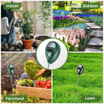 Plant Moisture Meter, Plant Water Meter, Soil Moisture Meter for House Plants for Garden, Lawn, Farm, Indoor & Outdoor Use, No Batteries Required (Green + Black)