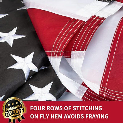 XIFAN Blue Line American Flag Blue Lives Matter 3x5 Outdoor - Heavy Duty 210D Nylon USA Police Flag with Stripe - Embroidered Stars/Sewn Stripes/Brass Grommets - Honoring Law Enforcement Officers