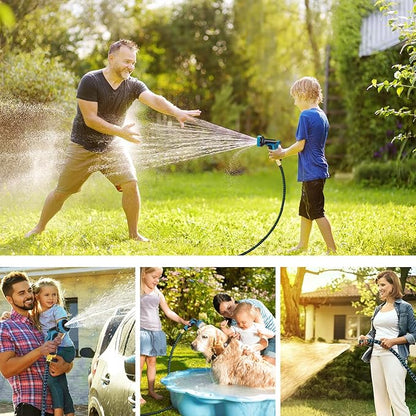 Expandable Garden Hose - 75 ft Expanding Water Garden Hoses, No Kink Lightweight Flexible Hose with 3/4" Solid Fittings and 4-Layer Latex Cores - 75ft Retractable Stretch Car Washing Pipes