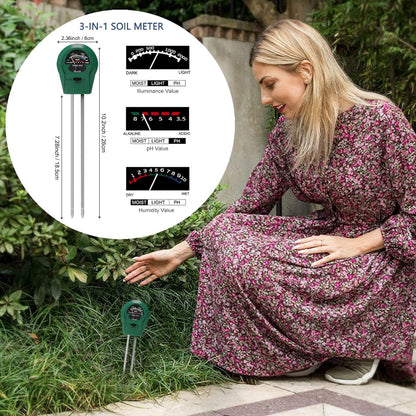 PH Meter, TDS PPM Meter and 3 in 1 Soil Moisture Meter Combo, High Accuracy Lab PH/EC Tester Digital Kit [Upgraded] for Home Water, Hydroponics, Plants Garden Soil and Aquarium PH Pen