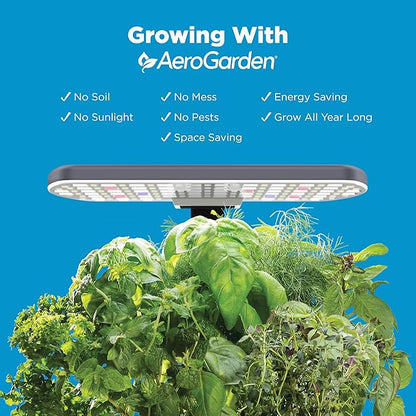 AeroGarden Harvest 2.0, Indoor Garden Hydroponic System with LED Grow Light, Holds up to 6 AeroGarden Pods, Charcoal