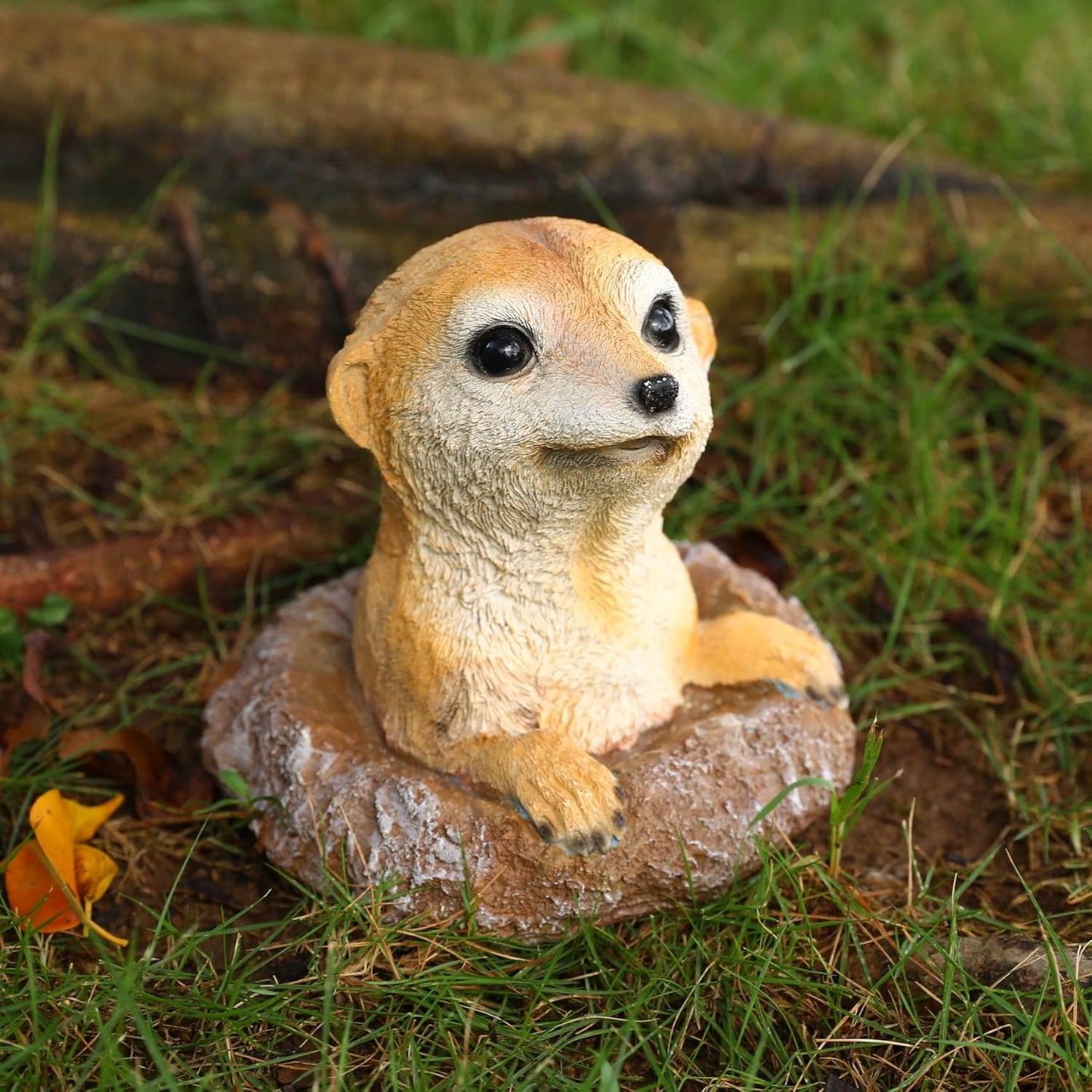 Meerkat Statue Garden Decor Lawn Animal Sculpture Ourdoor Decoration Funny Yard Ornaments Resin Figurine for Garden or Home 5.3inch