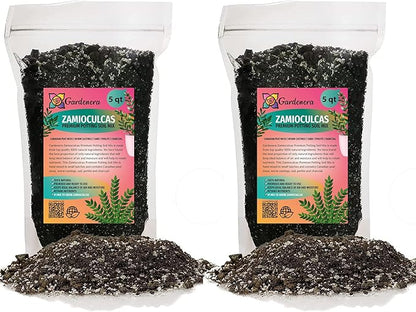 Gardenera Zamioculcas Plant Potting Soil - All-Natural Blend for Thriving Zamioculcas Plants - Boosts Root Health and Distinctive Beauty - 10 Quart
