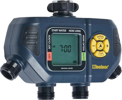 Melnor 65140AMZ 4 Zone Digital Timer, Black, Yellow