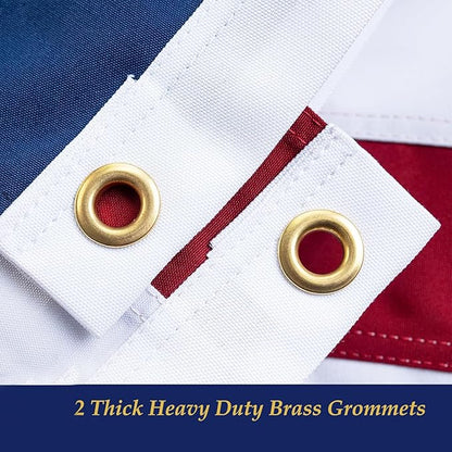 American Flags for Outside 4x6, US Flag Outdoor Heavy Duty, Embroidered Stars/Sewn Stripes/UV Protection/Brass Grommets, USA Flags High Wind