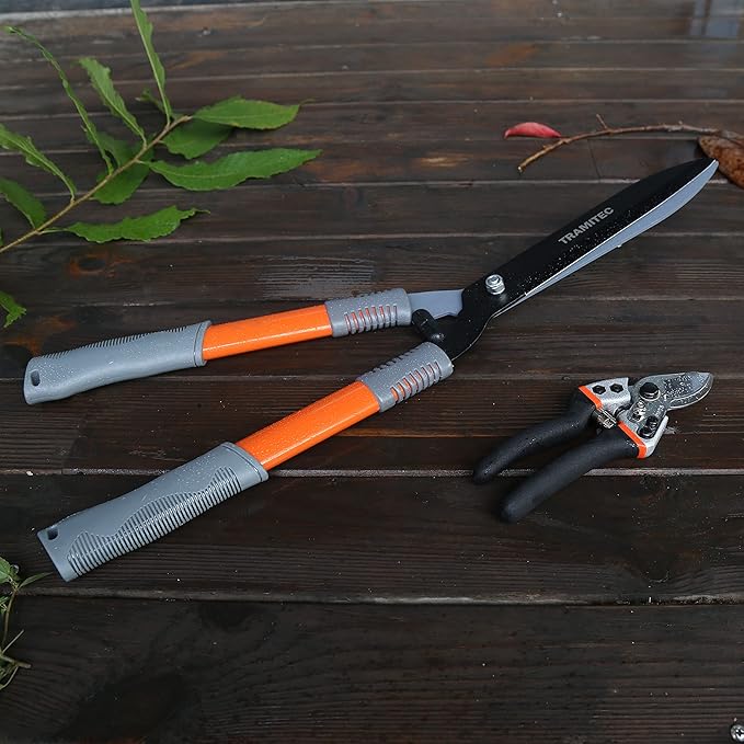 Garden Hedge Shears. Hedge Clippers & Shears SET with Super Pruning Shears. Heavy Duty Garden Clippers for Shaping Bushes Nicely. Hedge Scissors & Shears made with Durable Carbon Steel.