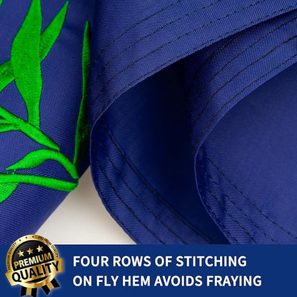 XIFAN Premium Kentucky State Flag 3x5 ft Outdoor, Double Sided Embroidered Image, Heavy Duty 210D Nylon KY Flags, the Strongest Longest Lasting for Outside with Sewn Stripes/Brass Grommets