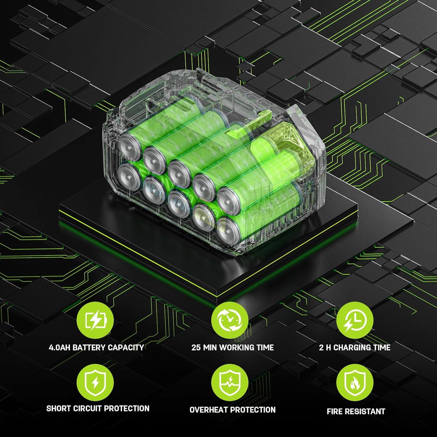 STEELITE Leaf Blower 21V, Electric Leaf Blower Cordless with 2 x 4.0Ah Battery and Charger, Powerful Battery Blower for Lawn Care, Patio Cleaning and Dust