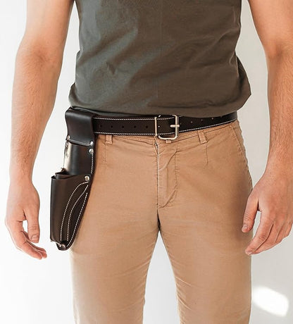 Personilized Hori Hori Leather Sheath Belt with Pruner and Scissor Pockets. Personalized Florist Tool Belt Leather, Gardening Belt with Pockets.