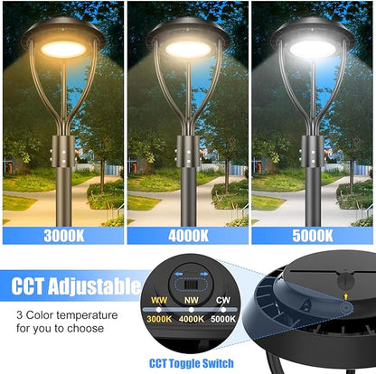 Outdoor LED Post Top Light (Tunable CCT, 60 Watt-4Pack)