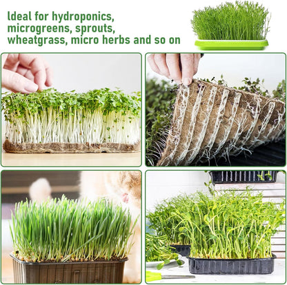 Legigo 6 Pack Jute Plant Grow Mat for Microgreens- 10" X 20" Hydroponic Grow Pads for 1020 Growing Trays, Hemp Fiber Mats Sprouting Pads Microgreens Growing Kit for Indoor Organic Wheatgrass Sprouts