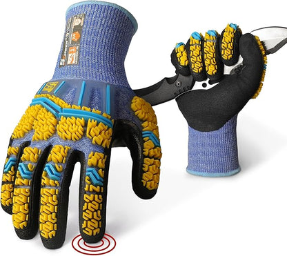 Schwer PRO-SKIN Impact Gloves with ANSI A4 Cut Reistant Protection, Flexible and Comfortable Work Gloves with Grip，Touchscreen, Used for Oil and Gas E&P，Mechanic, Construction, Non-PFAS, L, PM3900-T