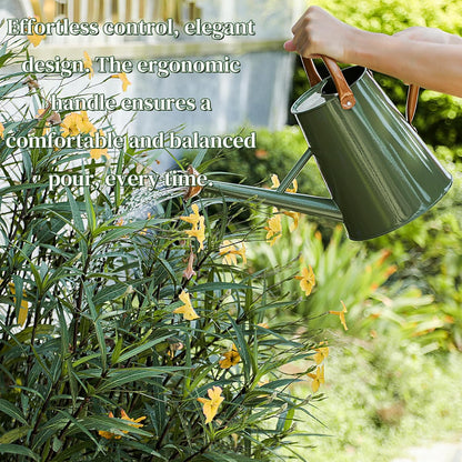 Metal Watering Can with Removable Spout, 1.5 Gallon Large Watering Cans for Plants, Galvanized Steel Gardening Water Can for Indoor & Outdoor Use, Watering Pot with Ergonomic Movable Handle