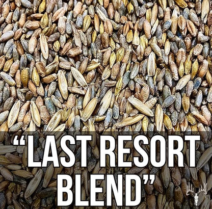 Crooked Bend Last Resort Blend, 50LB Bulk, Winter Food Plot Seed for Deer, Cereal Grain Rye, Wheat, Barley, Triticale & Oat Seeds Grow Whitetail & Turkey Attractants & Cold Hardy Hunting Food Plots