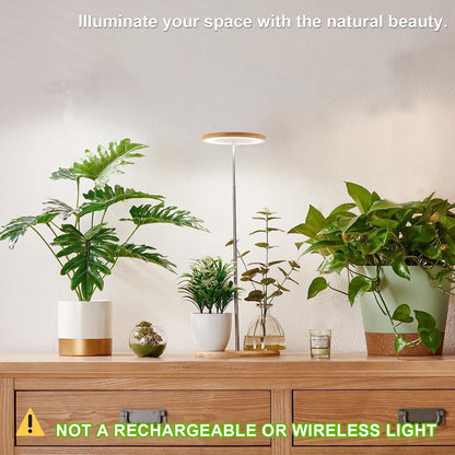 yadoker Plant Grow Light for Indoor Plant, Bamboo Mini LED Grow Light Garden,Height Adjustable,Automatic Timer with 8/12/16 Hours