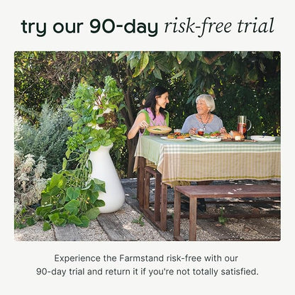 Farmstand Starter Kit + 24 Seedling Credit | Medium Hydroponic Growing System Kit | Self-Watering Outdoor Vertical Garden Planter Tower | 4ft 10in | Made in USA