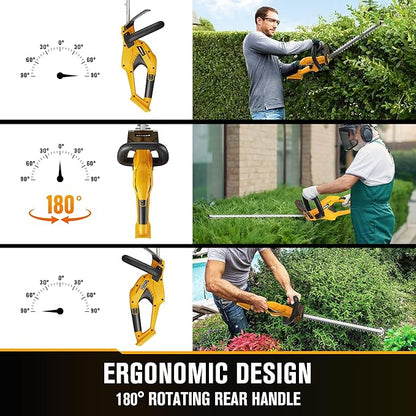 Cordless Hedge Trimmer 22-Inch Compatible with DEWALT 20V MAX Battery, Electric Hedge Trimmer Cordless, Bush Trimmers for Garden, Battery Powered Hedge Trimmers (Tool Only)
