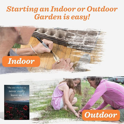 Bentley Remembrance Poppy Seeds - The Ones Who Love Us Never Really Leave Us - Non-GMO Memorial Funeral Keepsake Favor Packets for Planting & Growing Plants in Memory