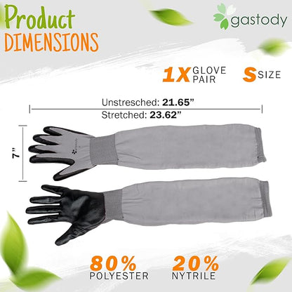 Gastody™ Long Sleeve Gardening Gloves Women and Men - Long Cuff Garden Gloves, Multipurpose Heavy Duty Outdoor and Indoor