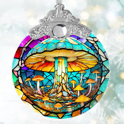 Stained Glass Suncatcher, Jocidea Mushroom Ornament, Christmas Ornaments, Holidays Ornaments, Christmas Tree Decor, Mushroom Decor for Home, Mushroom Gifts
