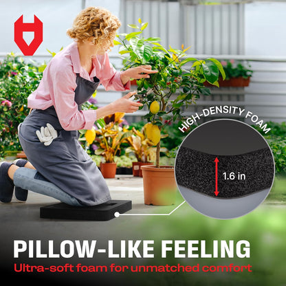 NoCry Extra Thick Professional Garden Kneeling Pad — Heavy Duty Anti-Slip Coating, Ultra Soft High Density Foam Cushion, Water & Dirt Resistant, Shock Absorbent Garden Kneeler