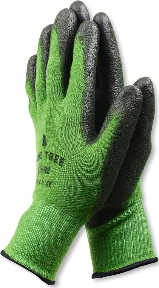 Pine Tree Tools Bamboo Gardening Gloves – Rubber Coated, Touchscreen Friendly, Breathable & Lightweight – for Men & Women