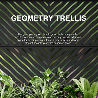 Casaphoria Metal Raised Garden Bed with Trellis and Wheels, 47"x47"x16" Planter Box for Climbing Plants, Vegetables & Vines, Features Drainage Holes and Privacy Screen (Black-Parallel)