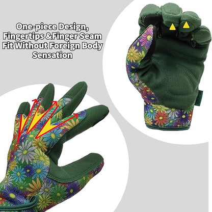 Thorn Proof&Puncture Resistant Gardening Gloves with Grip,Garden Gloves for Women, Leather Work Gloves,Gifts