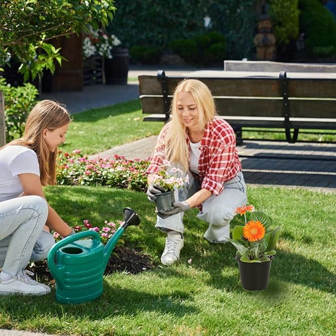 100 Packs Nursery Pots,3 Inches Plastic Nursey Pots for Plants with Drainage Holes, Seed Starting Garden Pots of Flower Plant Container for Succulents, Transplanting (100, 3 Inch)