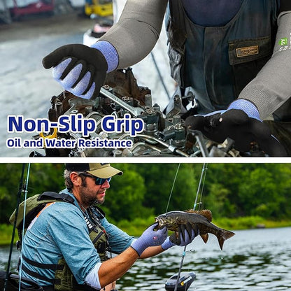 Schwer A4 AIR-SKIN Cut Resistant Work Gloves AR3900 with Extreme Lightweight & Thin, Grip Gloves for Fishing, Refined Work, Mechanic, Gardening, Touch-Screen, Non-PFAS, 3D-Comfort Fit, 2 Pairs, L