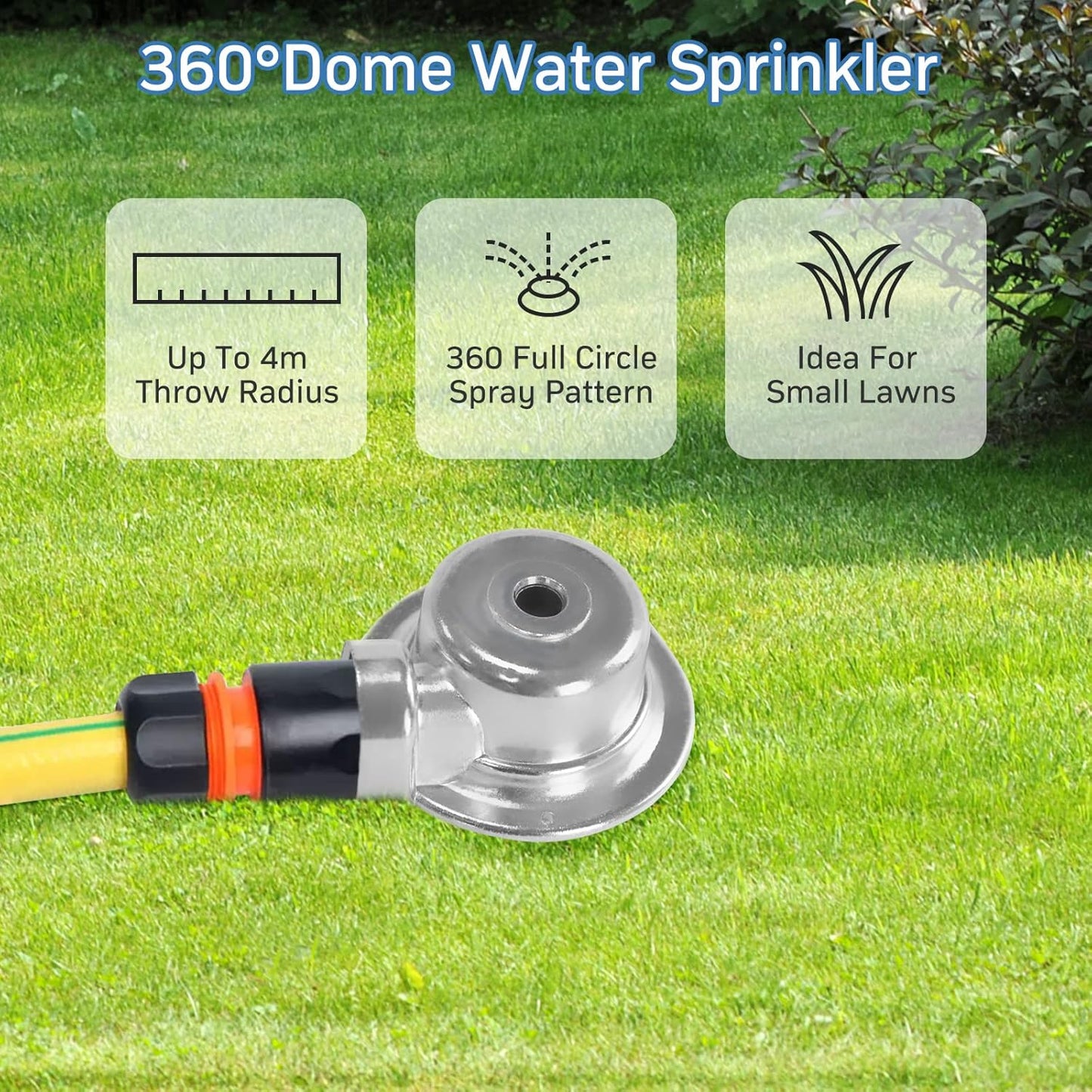 Metal Garden Sprinkler - Lawn Irrigation System for Small to Medium Areas - Outdoor Garden Yard