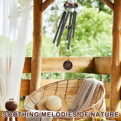 Wind Chimes for Outside, Vintage Deer Deep Tone Wind Chime Outdoor Clearance, Patio Porch Balcony Decoration, Garden Hanging Decor Gifts for Women Mom Grandma (32" Deer)