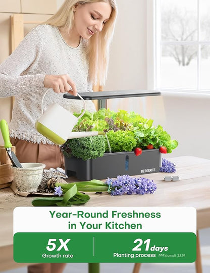 Hydroponics Growing System Kit 12 Pods,Indoor Herb Garden with Light,Kitchen Hydro Ponic Grow System, Countertop Hydro Garden,Smart Planting Kit Home,Plant Grower Inside Kit,Lettuce Grower