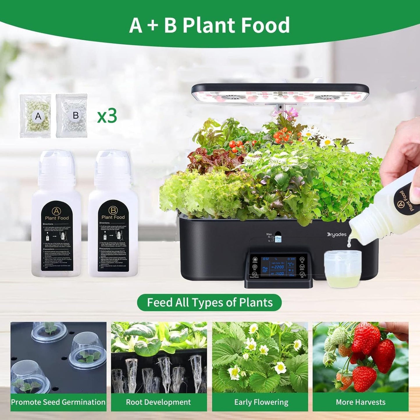 Grow Sponges for Hydroponics, Supplementary Accessory kit Compatible with Aerogarden and Most Hydroponics Growing System