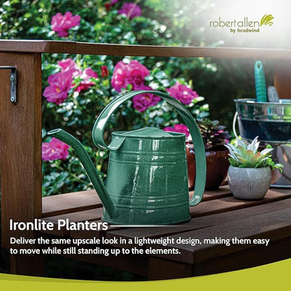 Headwind Danbury Vintage Watering Can – 1/2 Gallon Surf Light Blue Decorative Galvanized Large Metal Watering Can Planter for Outdoor & Indoor – Antique Style by Robert Allen