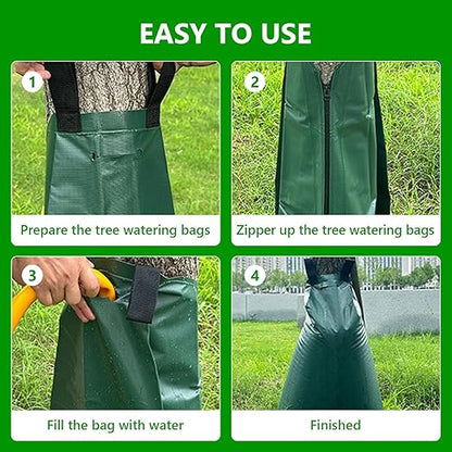 Tree Watering Bags 20 Gallon – 3 Pack Slow Release Drip Irrigation for Trees, PVC Tree Watering Bag for New & Established Trees, Deep Watering in 5–8 Hours, Ideal for Fruit Trees & Young Saplings